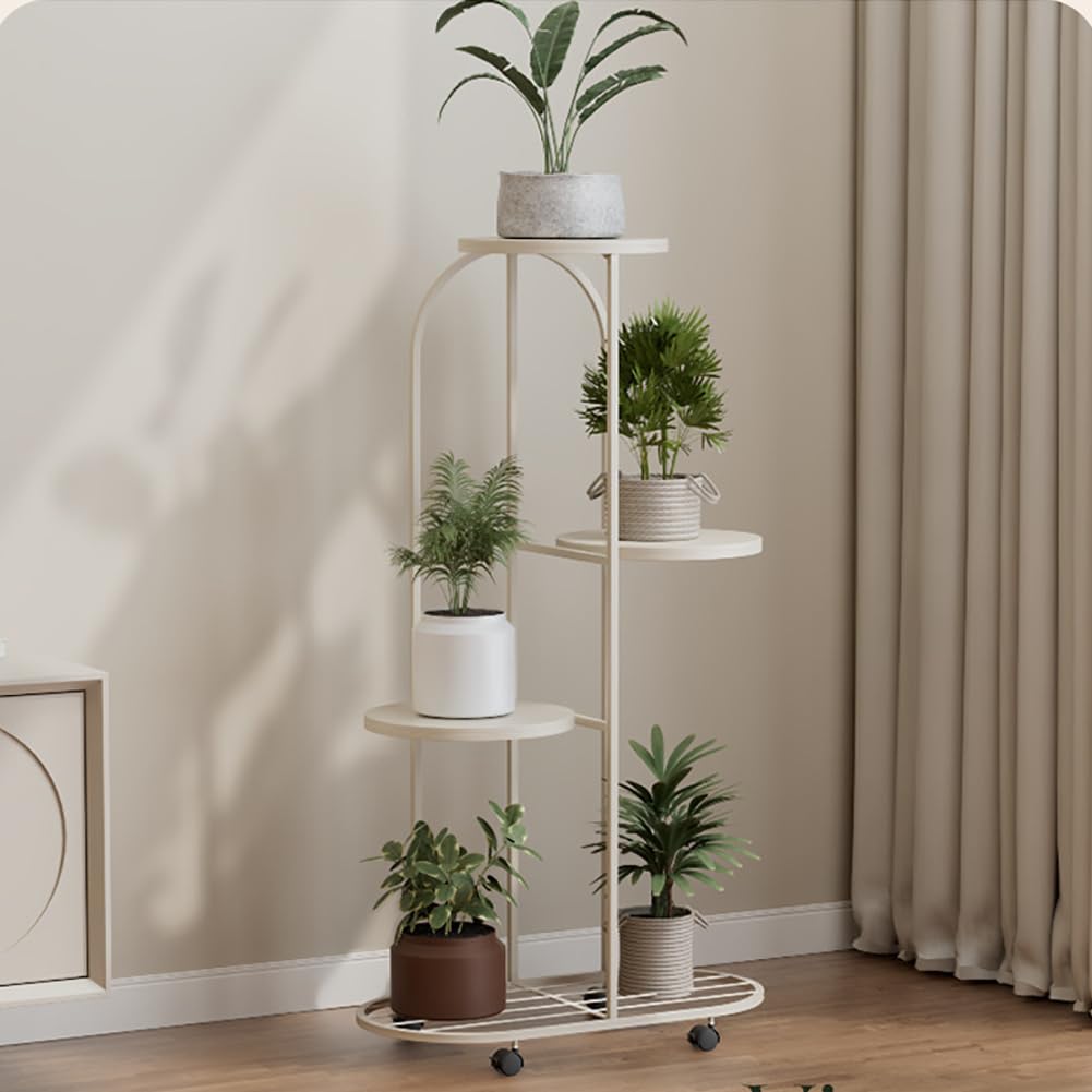 Soporte para plantas de metal blanco de 4 niveles Garvee