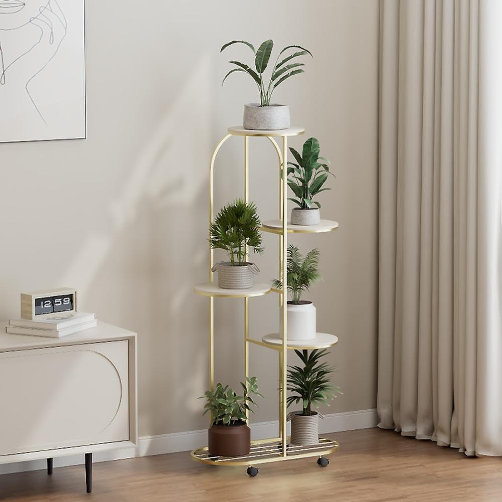 Soporte para plantas de metal dorado de 5 niveles Garvee
