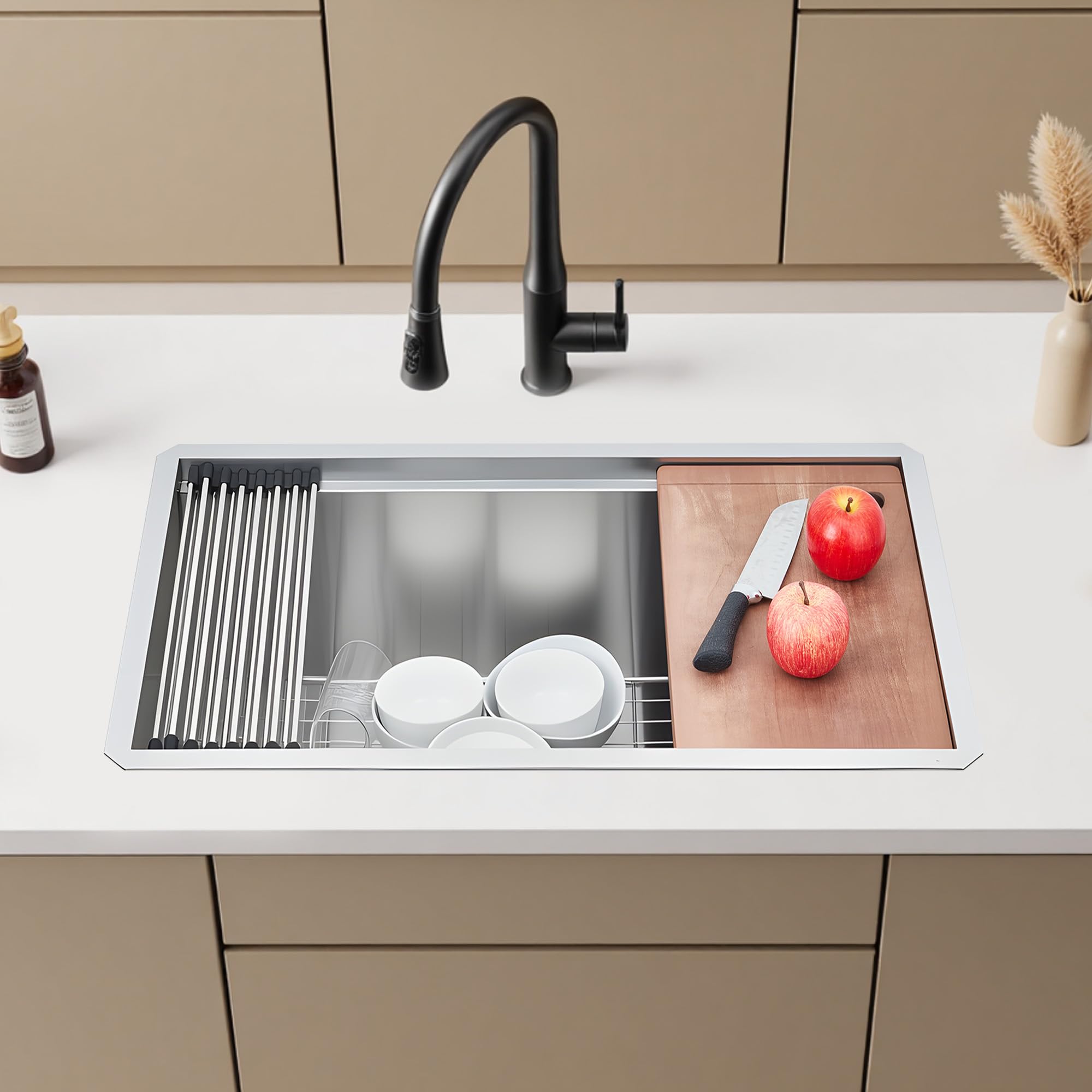 Évier de cuisine sous plan Garvee en acier inoxydable